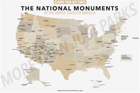 Map of US National Monuments by More Than Just Parks (download)