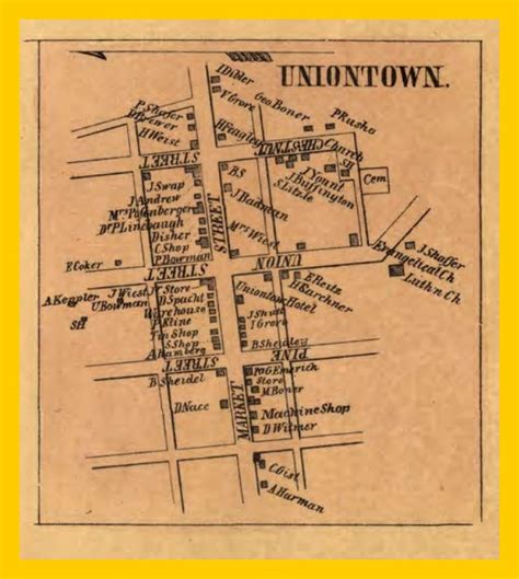 Map of Uniontown, 1858 – Lykens Valley: History & Genealogy