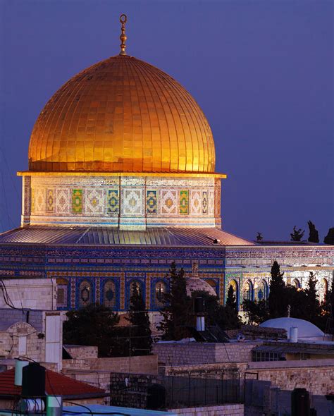 Al-aqsa Mosque At Night Jerusalem Israel Photograph by Rostislav Ageev