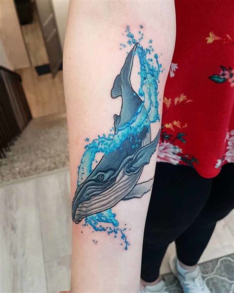 Blue Whale in Water | Best Tattoo Ideas Gallery