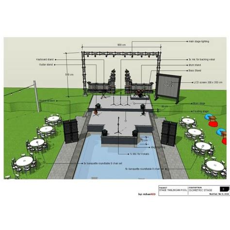 Jual gambar 3D & layout stage decoration (tata letak pentas/panggung untuk festifal atau konser ...