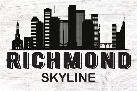 Richmond Skyline Silhouette Graphic by M'S Design · Creative Fabrica