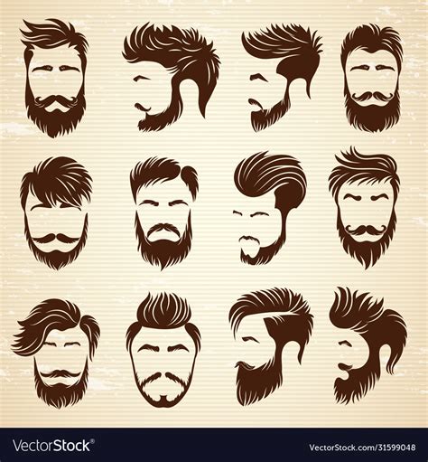 Male hairstyle beauty haircut salon for man Vector Image