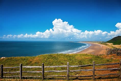 Llangennith beach, Rhossili Bay, Gower, Wales, UK | Rhossili bay, Places to go, Beautiful places