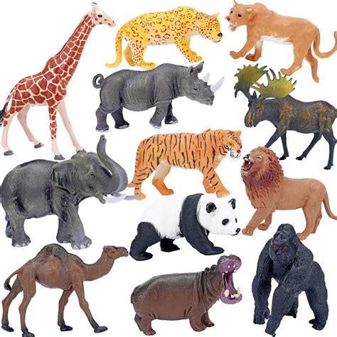 Buy Safari Animals Figures Toys, Realistic Jumbo Wild Zoo Animals ...