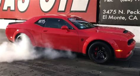 Brand New Dodge Challenger SRT Demon Simply Owns The Drag Strip | Carscoops