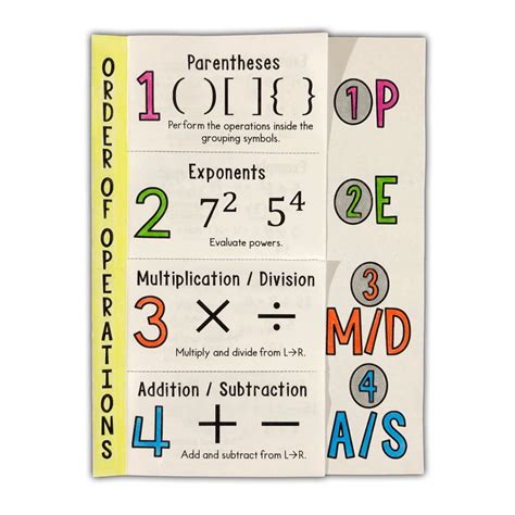 My Math Resources - PEMDAS Order of Operations Foldable