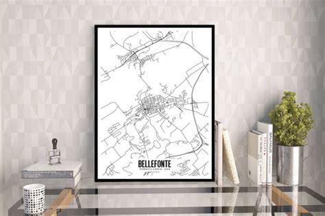 Bellefonte Pennsylvania Map Printable Printable Map for | Etsy