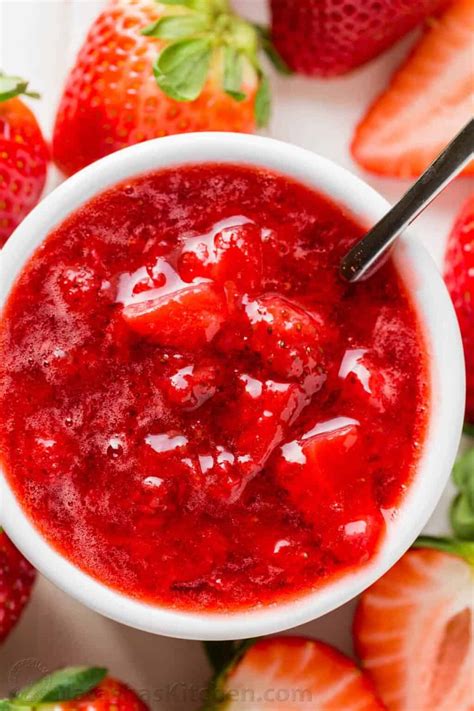 Strawberry Sauce Recipe (Strawberry Topping) - NatashasKitchen.com