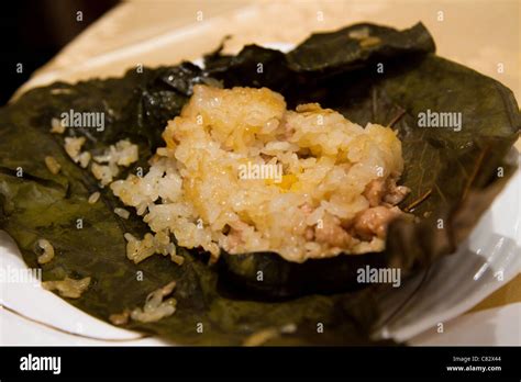 lotus leaf sticky rice chinese dim sum Stock Photo - Alamy