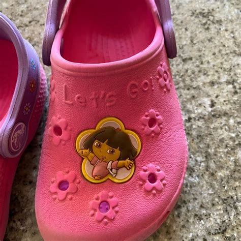 CROCS | Shoes | Crocs Clogs Pink Dora The Explorer Girl Toddler Shoes 89 | Poshmark