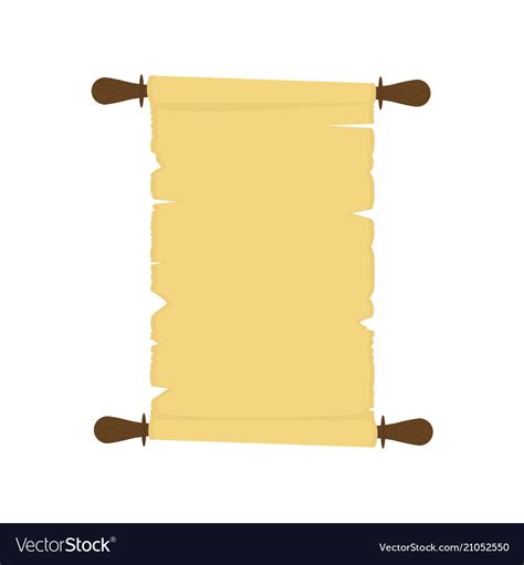 Old paper scroll isolated Royalty Free Vector Image