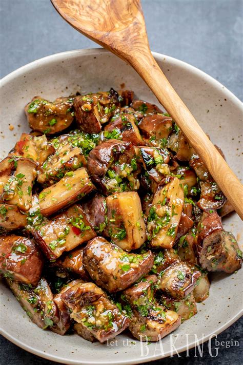 Grilled Eggplant in Sweet Chili Garlic Sauce Recipe - Let the Baking Begin!