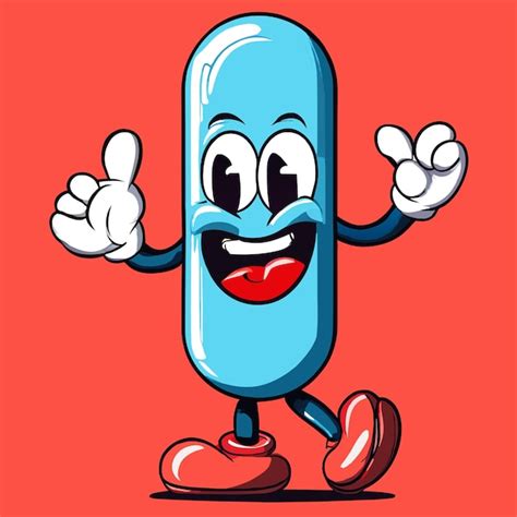 Premium Vector | Red pill blue pill hand drawn flat stylish mascot ...