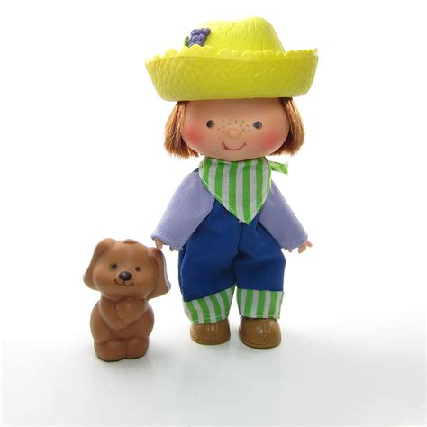 Huckleberry Pie Doll with Pupcake Dog Pet | Brown Eyed Rose