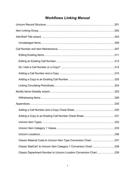 Unicorn Record Structure - Four County Library System