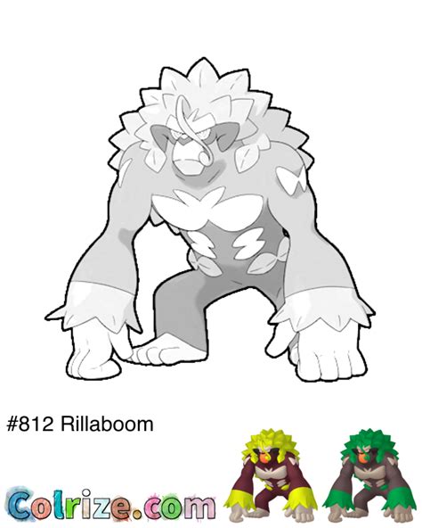 Rillaboom coloring page