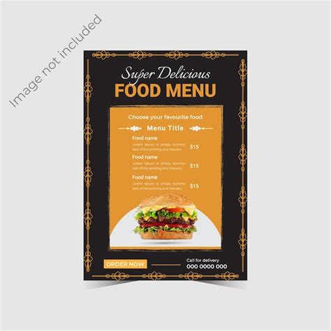 Premium Vector | Restaurant menu design