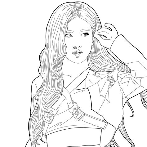 Blackpink Rose Coloring Page - Free Printable Coloring Pages for Kids