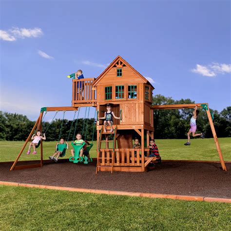 Backyard Discovery Skyfort II Cedar Swing Set/Play Set - Sam's Club ...