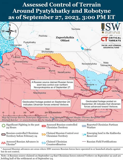 Ukraine's forces possibly make breakthrough on Robotyne-Verbove line – ISW | Ukrainska Pravda