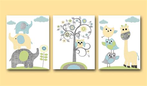 Baby Nursery Print Owl Decor Owl Nursery Giraffe Nursery | Etsy