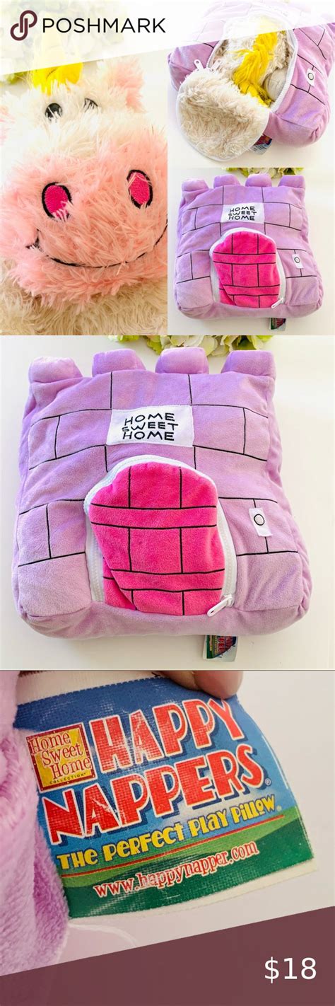 Happy Nappers pink/White Castle/unicorn pillow toy in 2022 | Unicorn ...