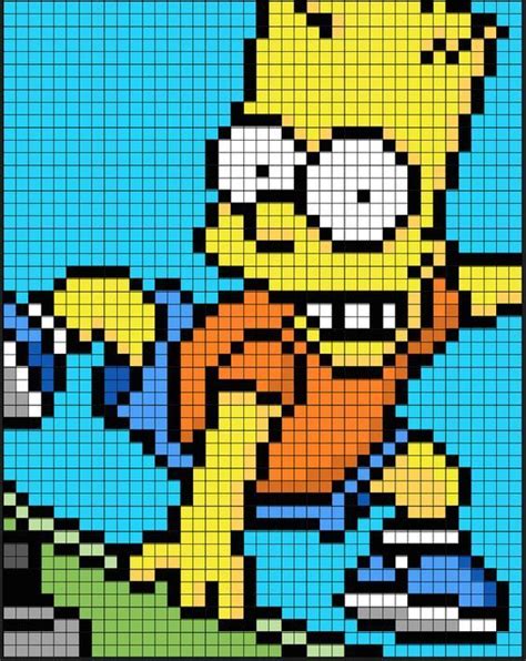 pixel art homer simpson : +31 Idées et designs pour vous inspirer en images in 2021 | Pixel art ...