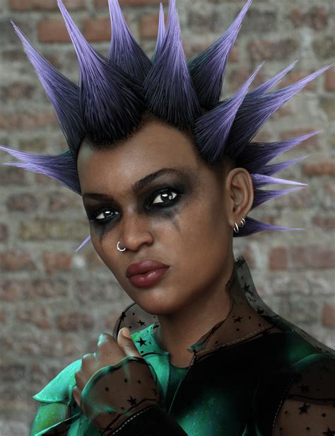 Spiked Punk Hair for Genesis 3, 8, and 8.1 | Daz 3D