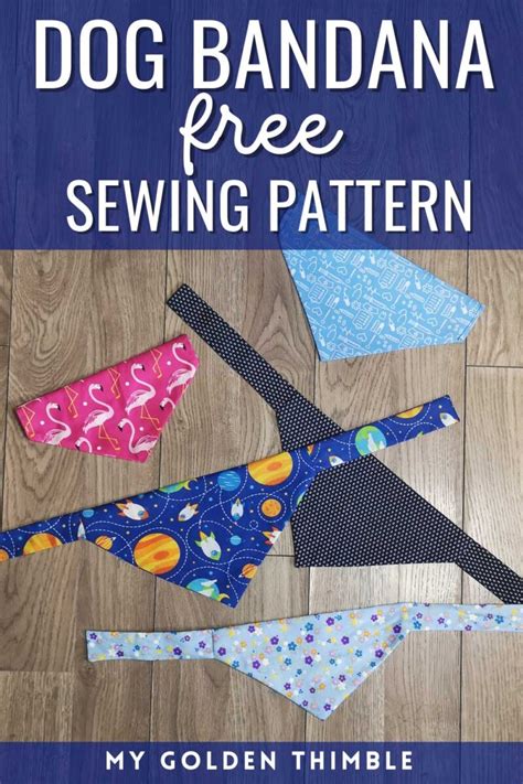 How to Sew a Free Dog Bandana Pattern in 2 Styles