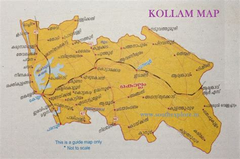 KOLLAM TOURISM MAP | TOURIST PLACES IN KOLLAM ~ SOUTH INDIA TOURISM