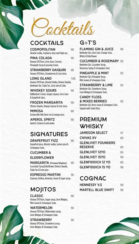 Cowfish Menu With Updated Prices in South Africa 2024 – menu za