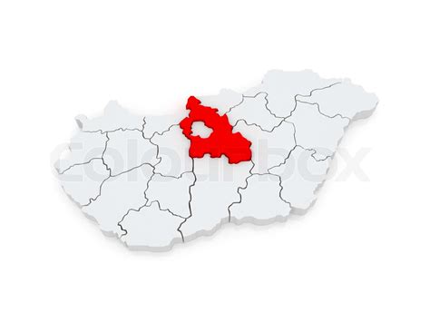 Map of Pest. Hungary. | Stock image | Colourbox