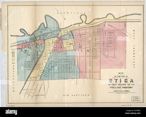 Map of the city of Utica Stock Photo - Alamy