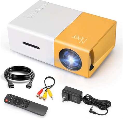 Meer Mini Projector,Portable Movie Projector,Neat Projector,Proyector Compatible with iPhone ...