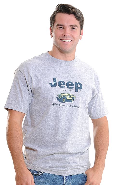 Jeep Clothing Since 1941 Well Worn in Tradition Short Sleeve Tee Shirt ...