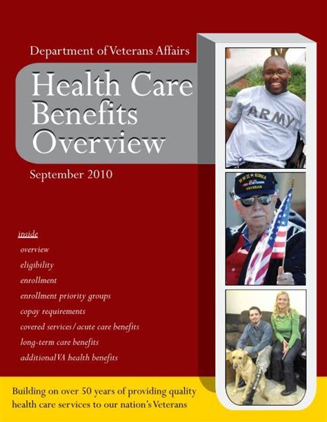 VA Health Care Benefits Overview Brochure - US Department of ...