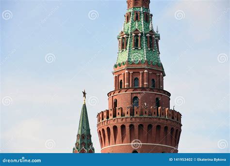 Architecture of Moscow Kremlin. Popular Landmark. Stock Photo - Image ...