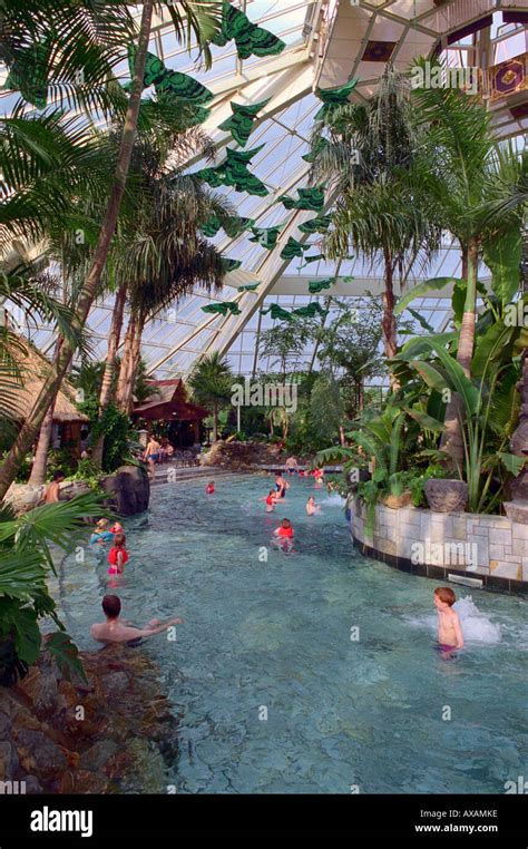 Indoor swimming pool, Center Parcs, De Femhof Netherlands Stock Photo - Alamy