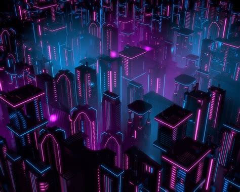 Neon Buildings 3D model low-poly | CGTrader | Neon photography, Neon aesthetic, Neon wallpaper