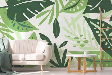 Abstract Jungle Wall Mural | Jungle wall mural, Jungle wall, Interior ...