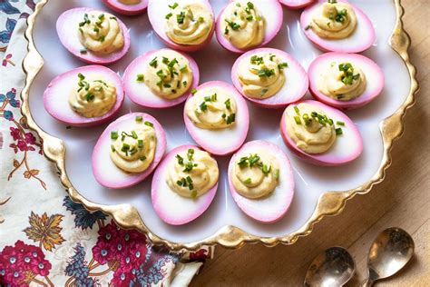 Pink Pickled Deviled Eggs Recipe Pickled Deviled Eggs Recipe, Deviled ...