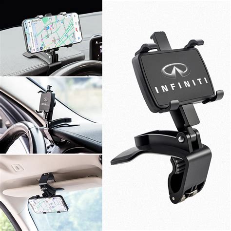 Car Mobile Phone Holder Sun Visor Dashboard GPS Bracket For Infiniti ...