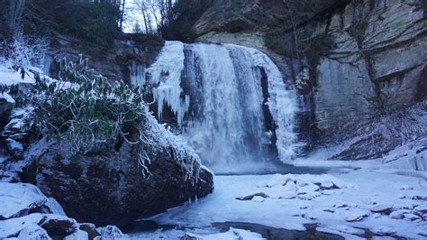 Winter Waterfalls in Pisgah National Forest