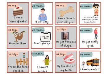 Idiom Memory Game by Mrs Meems | TPT