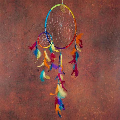 Multi-Colored Dreamcatcher With Feathers – Indian Headdress - Novum Crafts