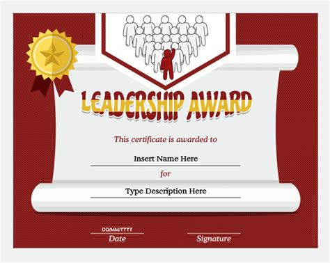 Leadership Award Certificate Templates for Word | Professional Certificate Templates