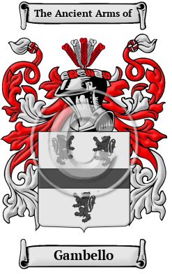 Gambello Name Meaning, Family History, Family Crest & Coats of Arms