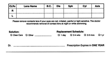 Contact Lens Prescription Template - Flyer Template