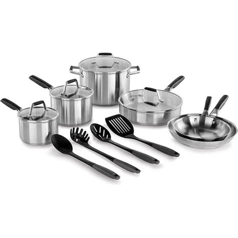 Select by Calphalon Stainless Steel Deluxe Cookware Set, 14 Piece - Walmart.com - Walmart.com